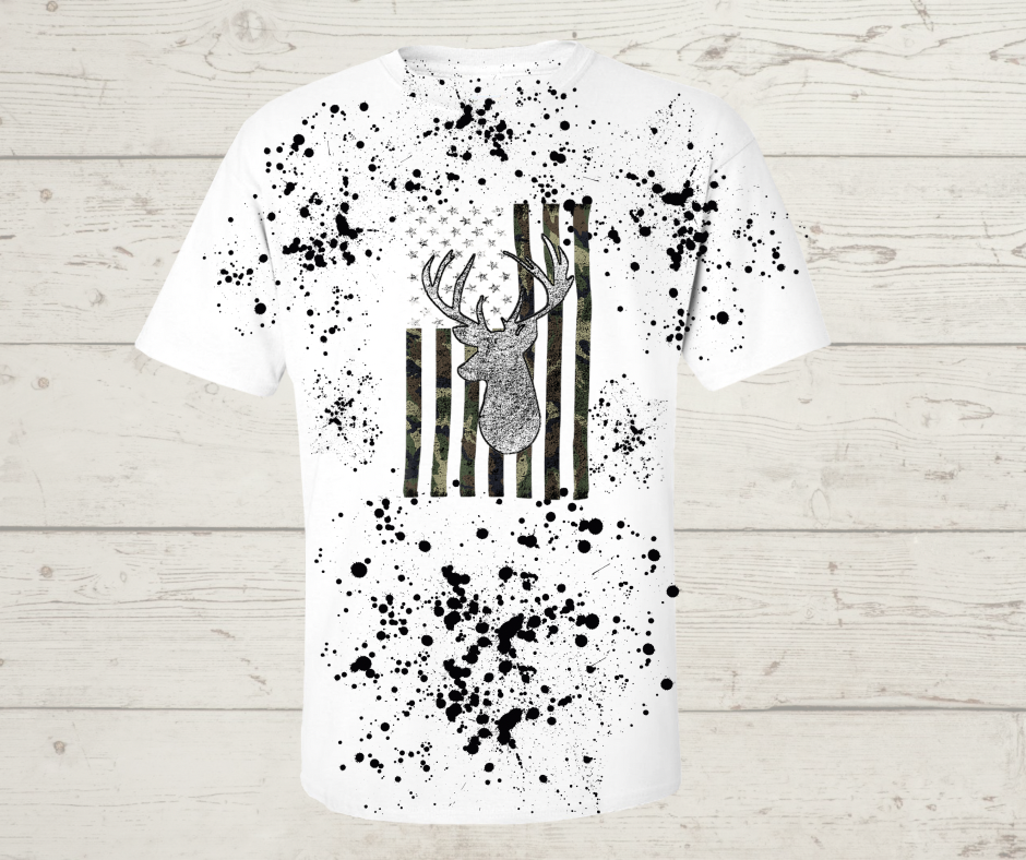 Camouflage Buck Flag T-Shirt