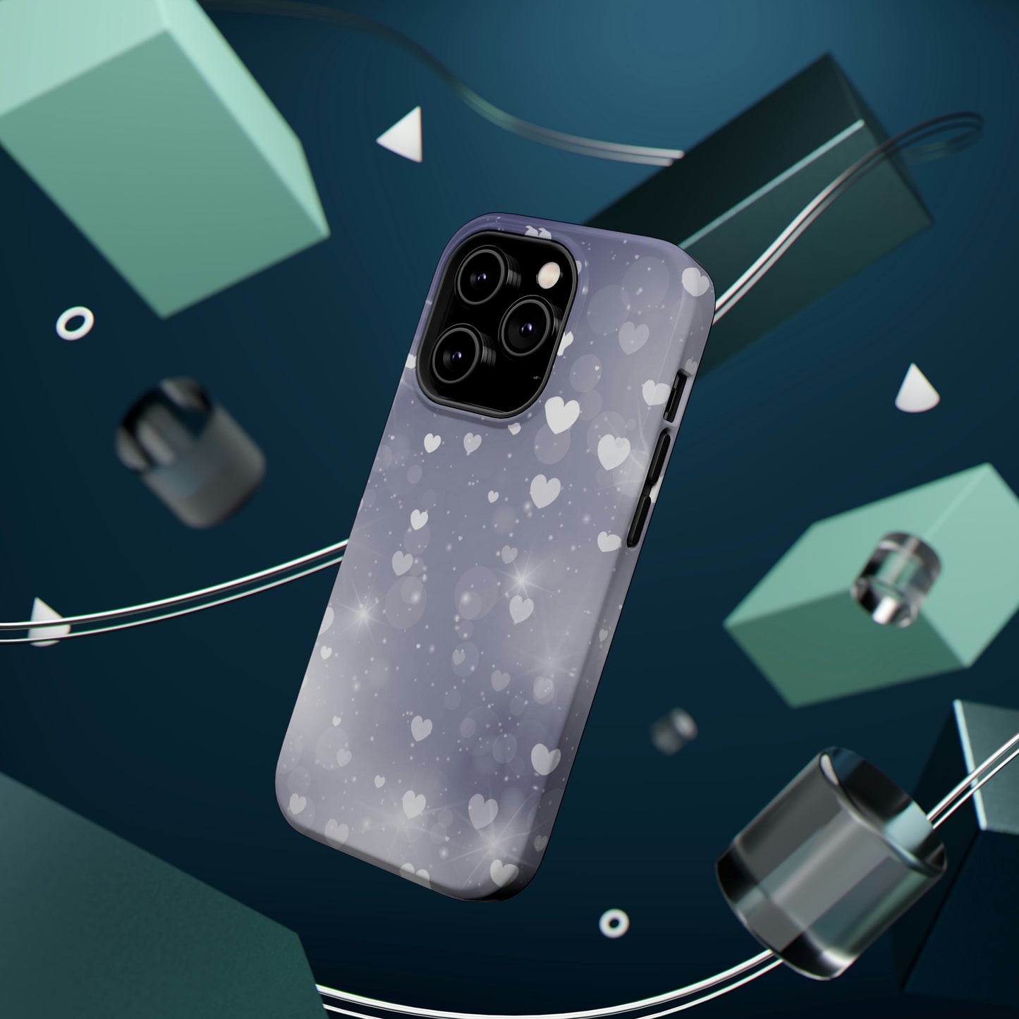 Grey Heart phone case