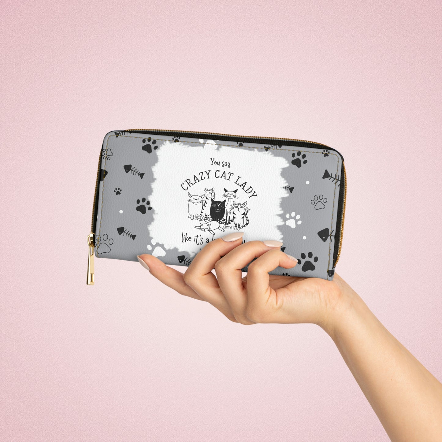 Crazy Cat Lady Zipper Wallet