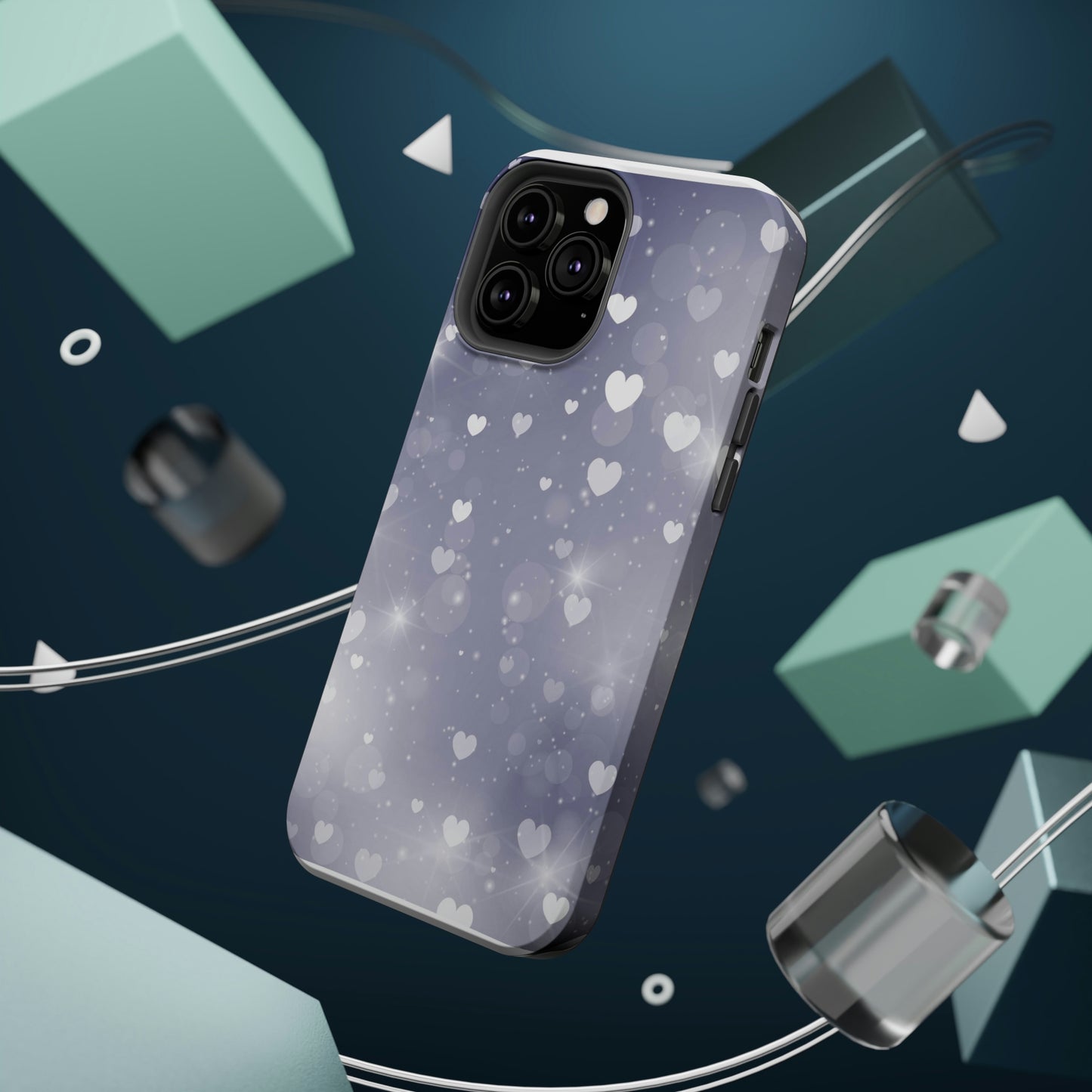 Grey Heart phone case