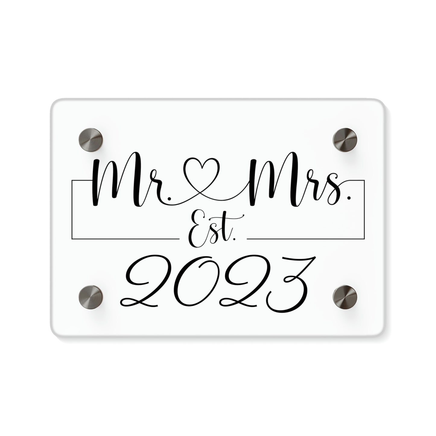 Mr. & Mrs. 2023 Acrylic Wall Art