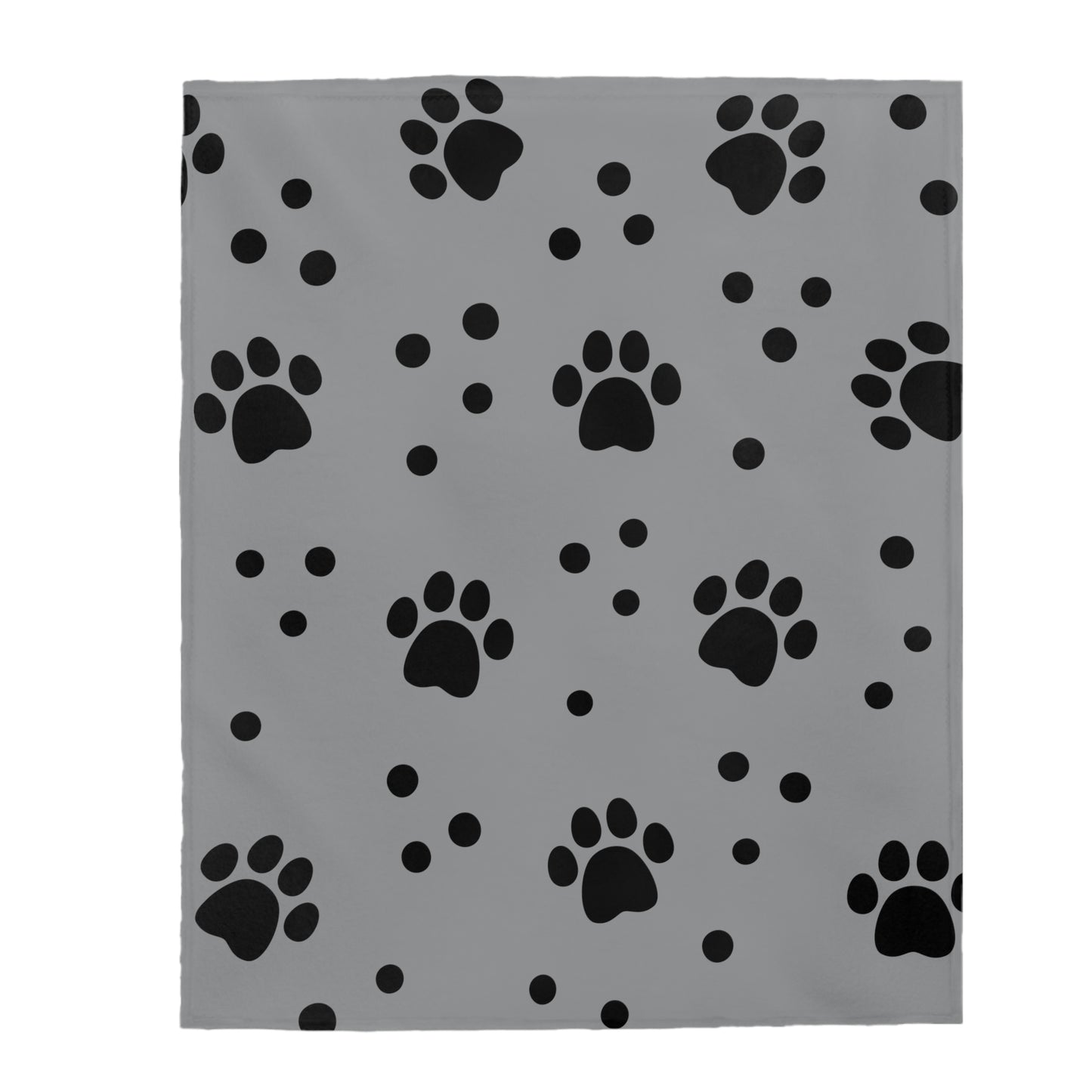 Paw Print Plush Blanket