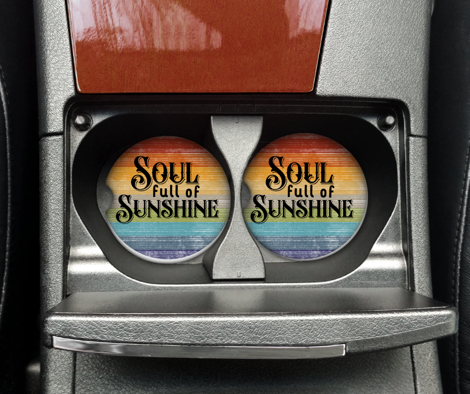 Soul Full Of Sunshine Car Coaster Set Of 2