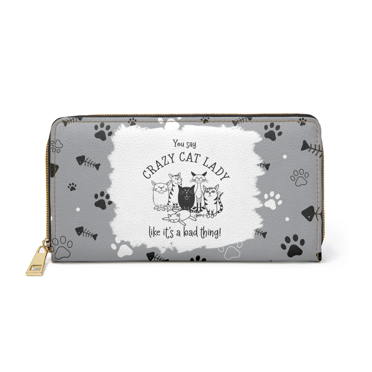 Crazy Cat Lady Zipper Wallet