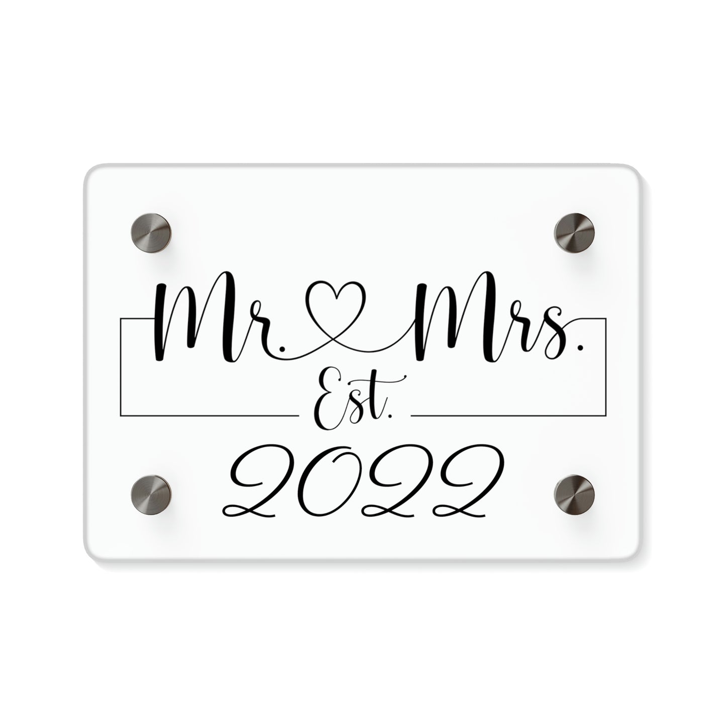 Mr. & Mrs. 2022 Acrylic Wall Art