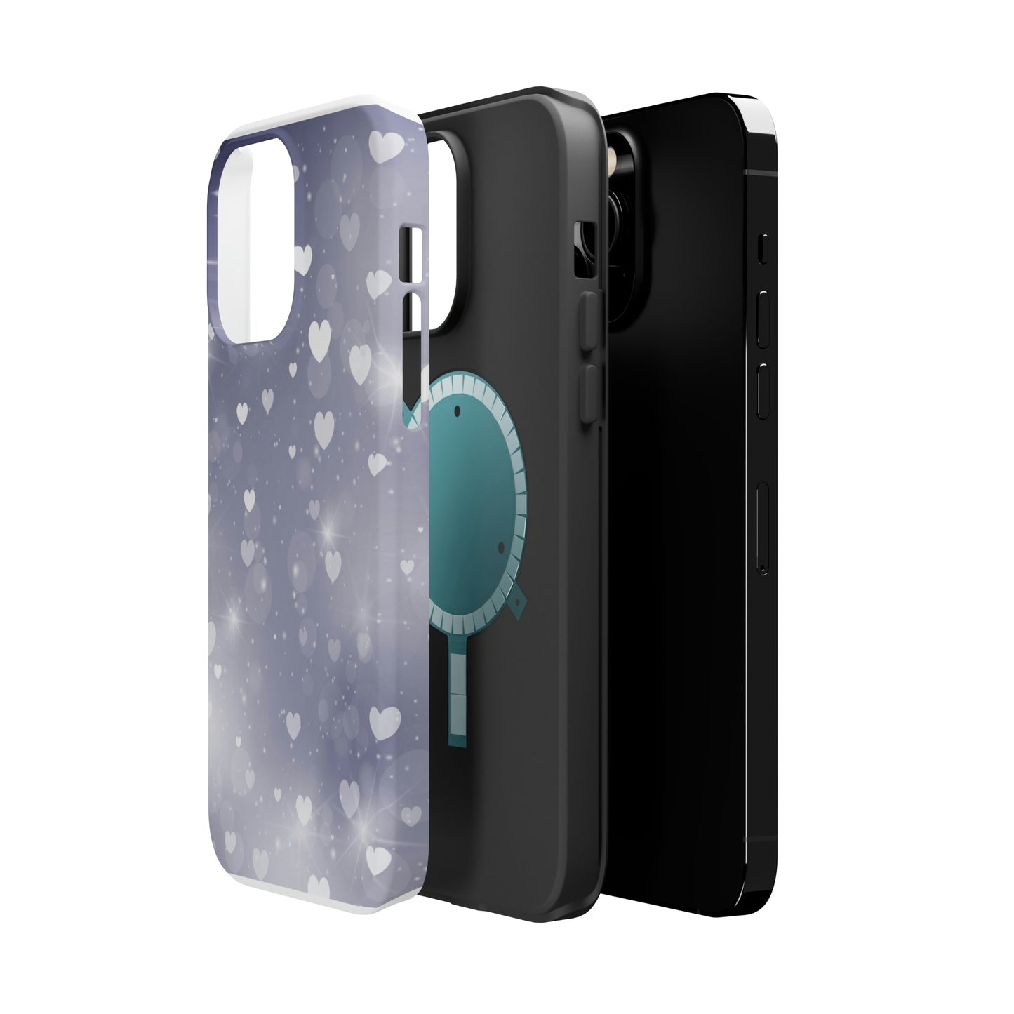 Grey Heart phone case