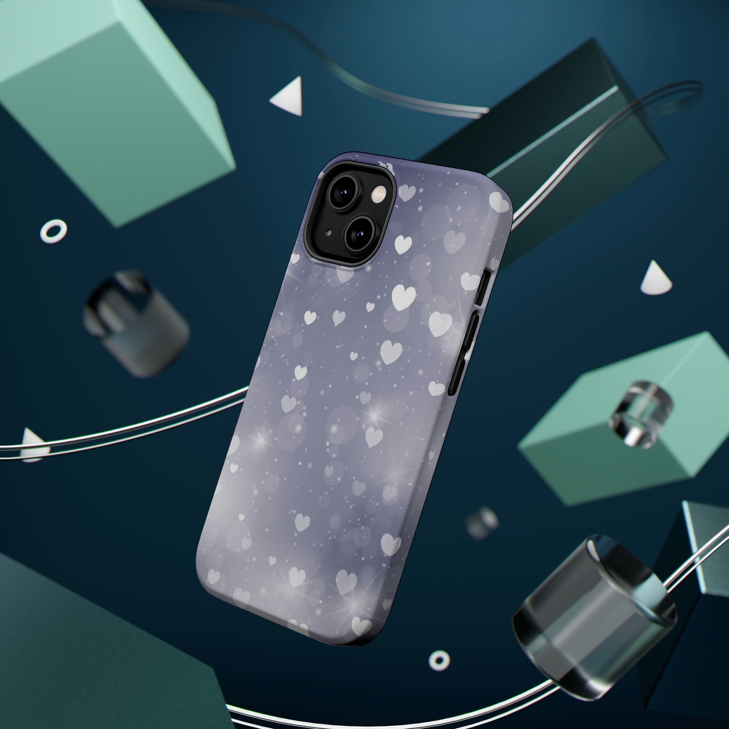 Grey Heart phone case