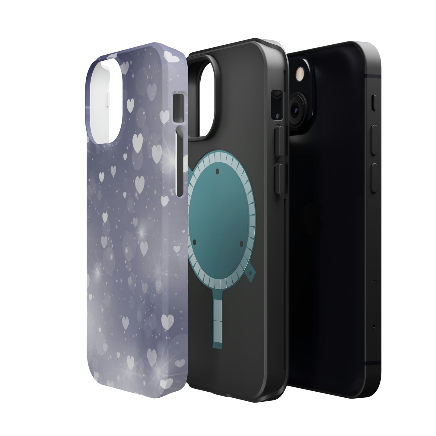 Grey Heart phone case