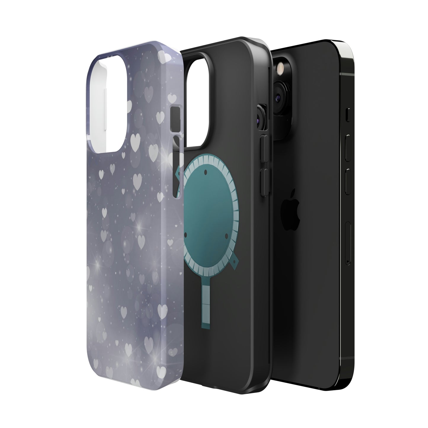 Grey Heart phone case
