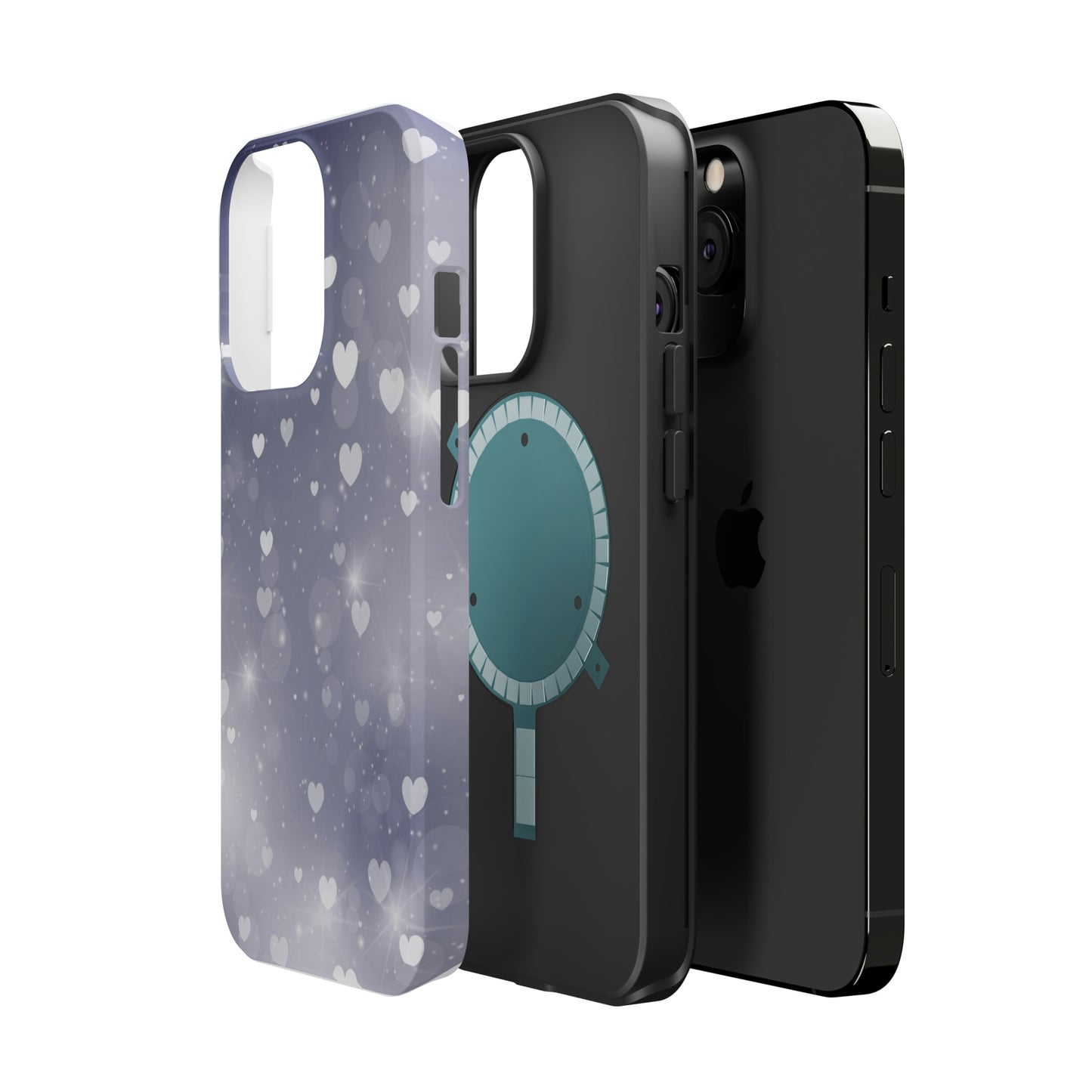 Grey Heart phone case