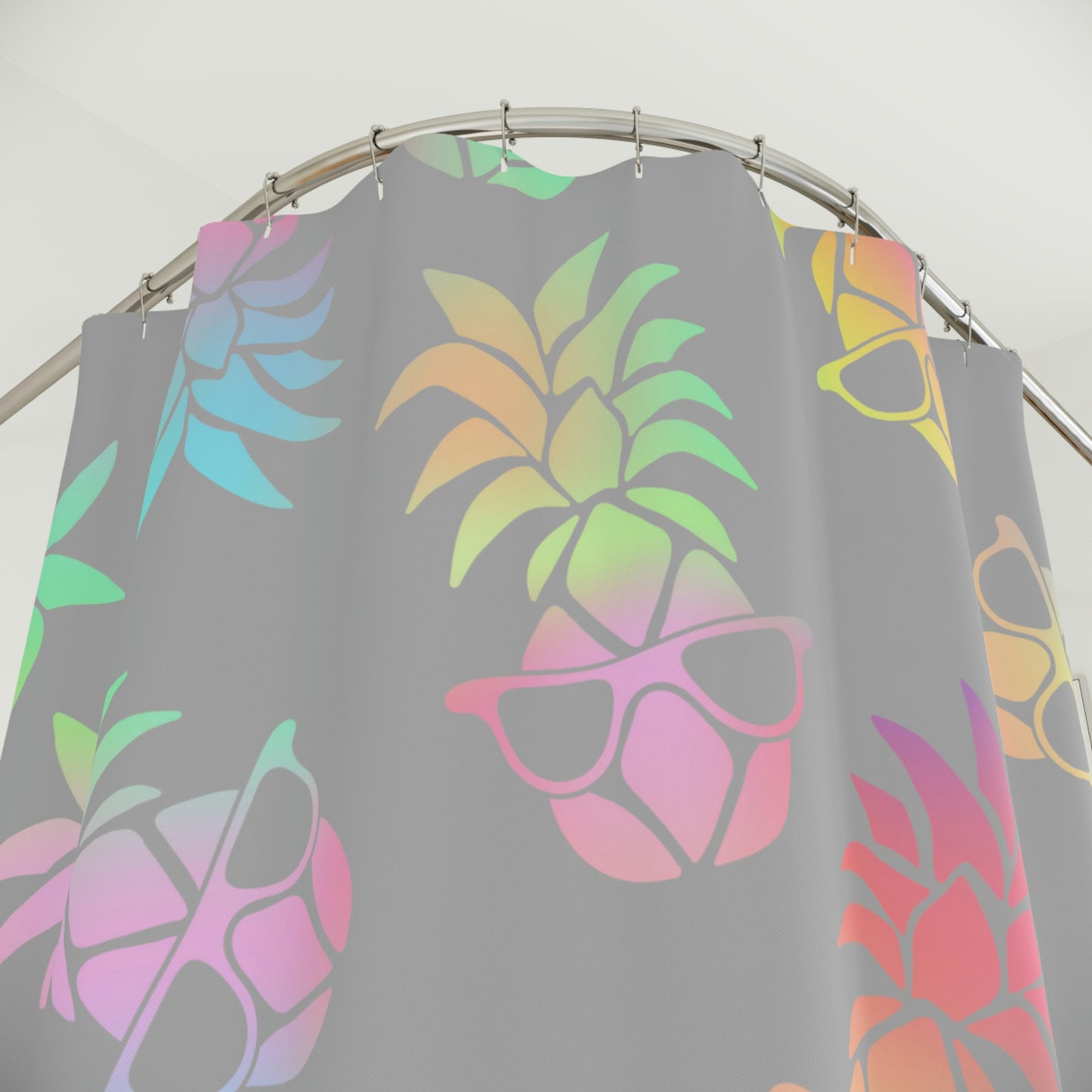 Rainbow Pineapple Shower Curtain