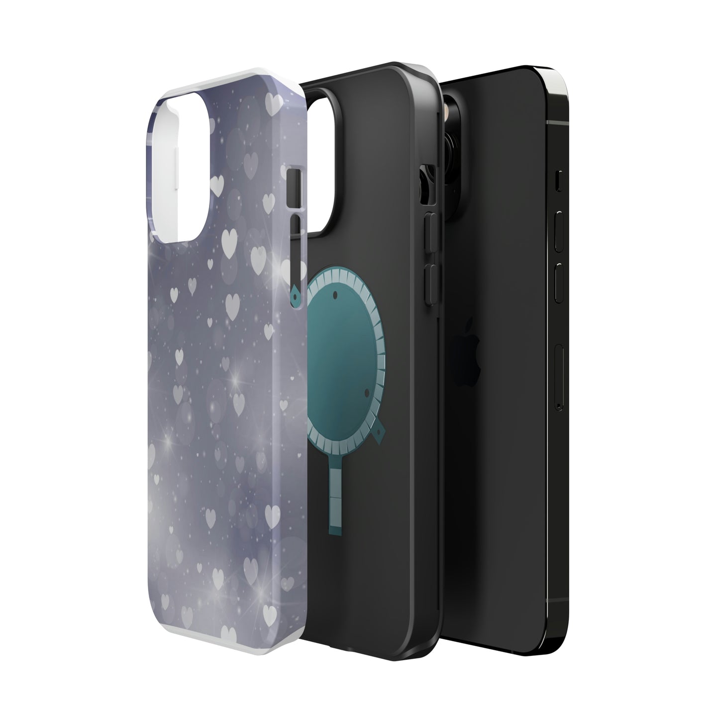 Grey Heart phone case