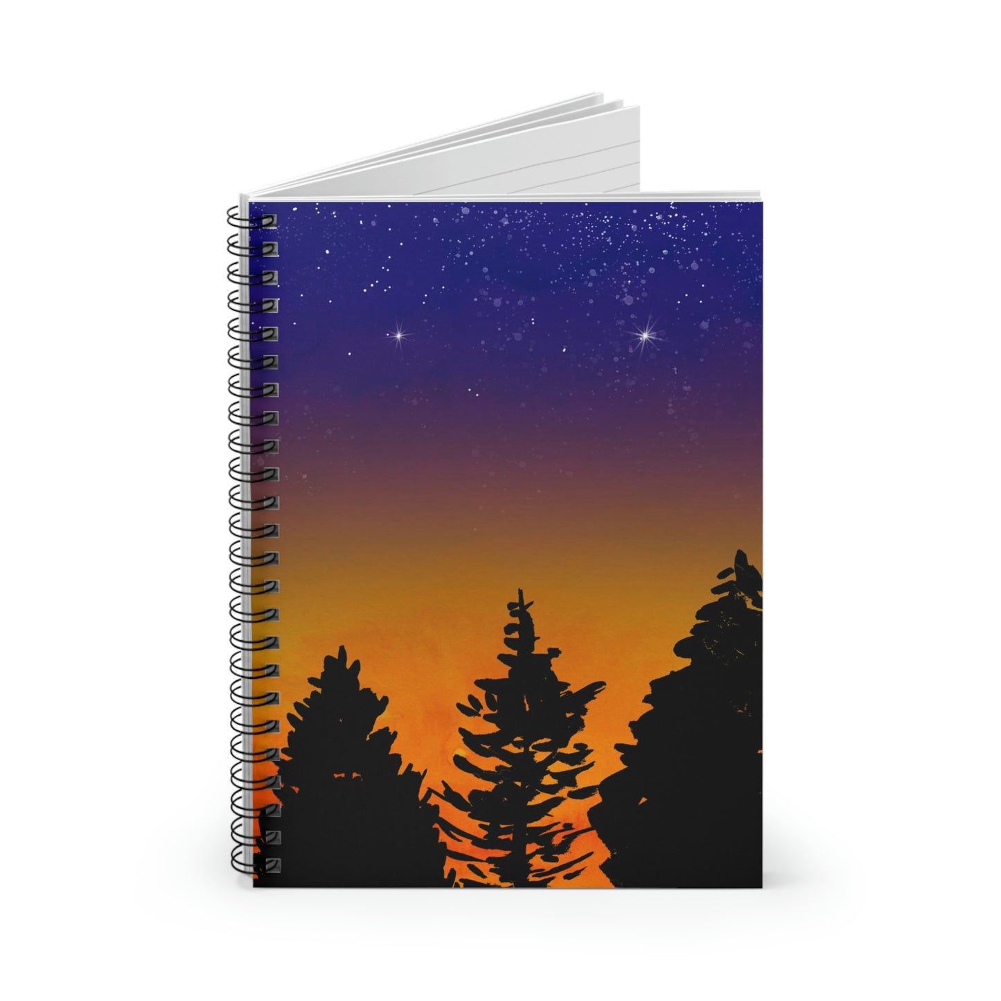 Watercolor Sunset Spiral Notebook