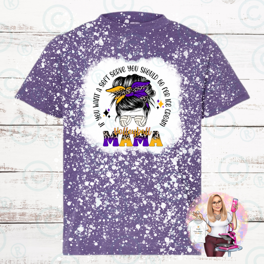 Purple & Gold Volleyball Mom T-Shirt