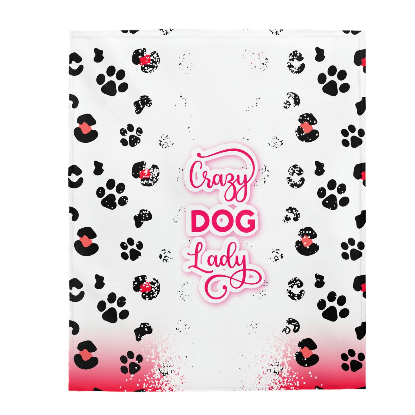 Crazy dog lady Plush Blanket
