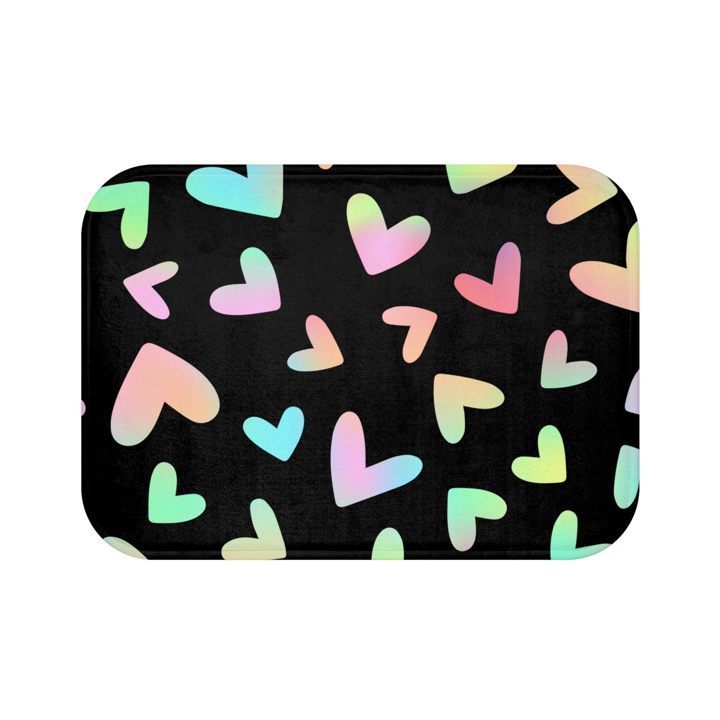 Rainbow Heart Bath Mat