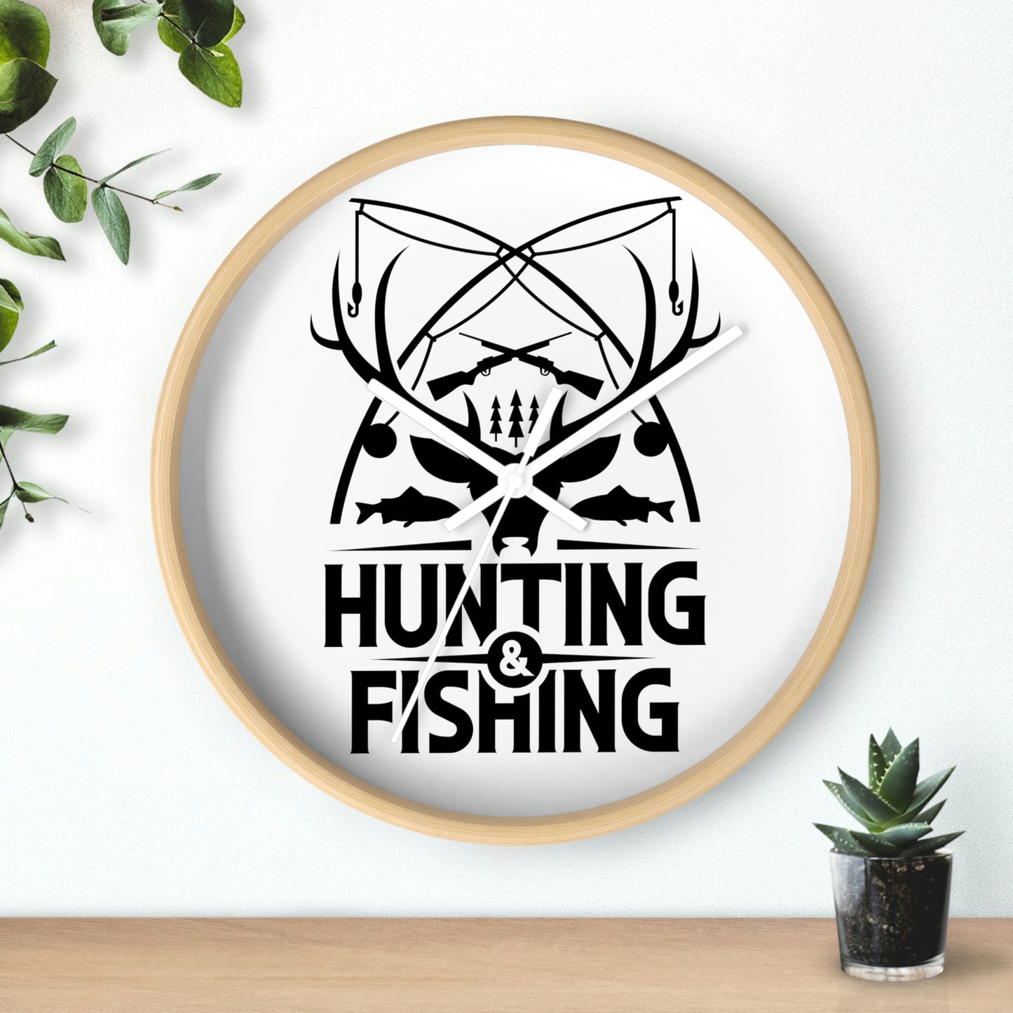 Hunting & Fishing wall clock