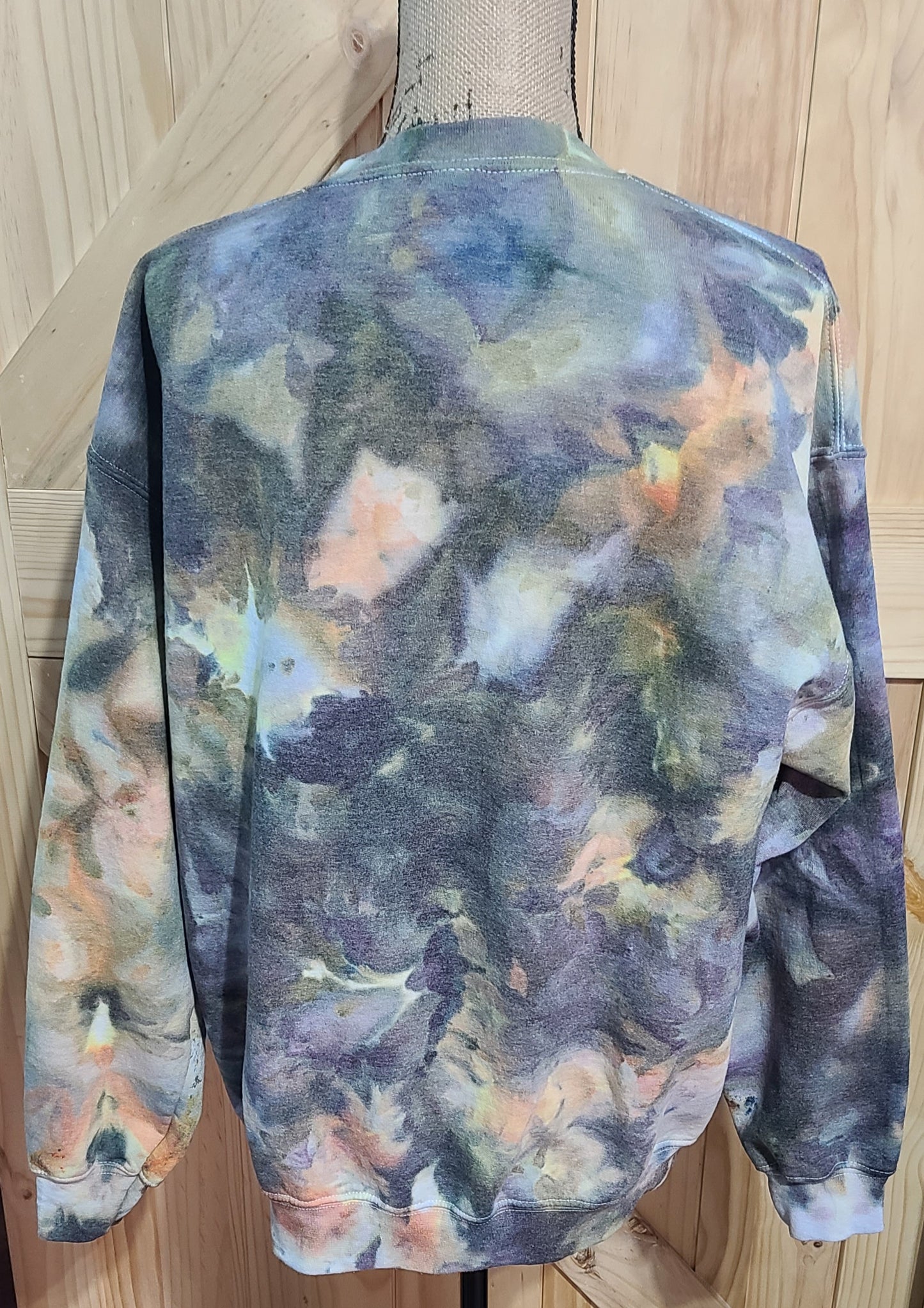 Almond Blue Brust Ice Dye Crewneck