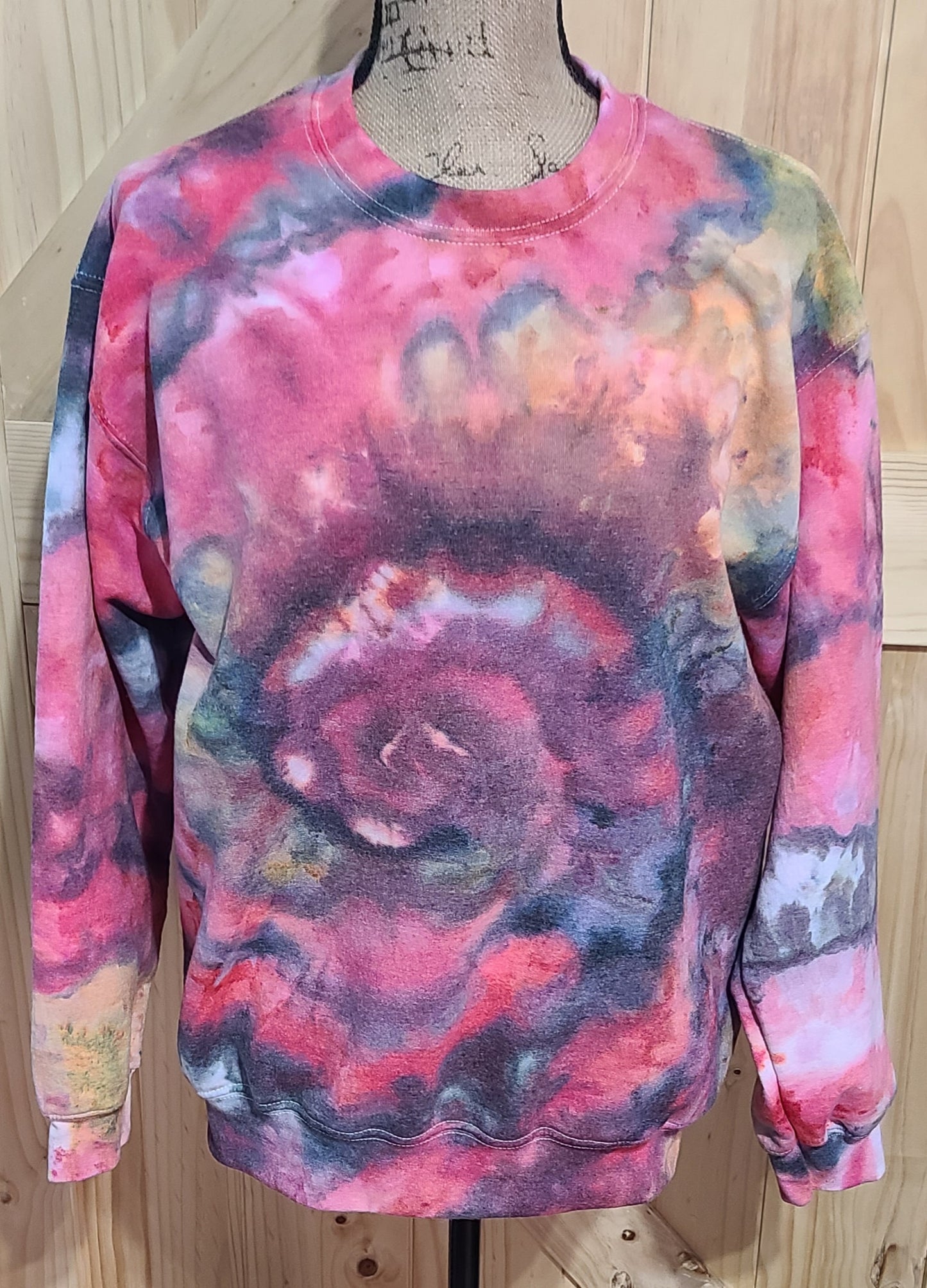 Red Passion Ice Dye Crewneck