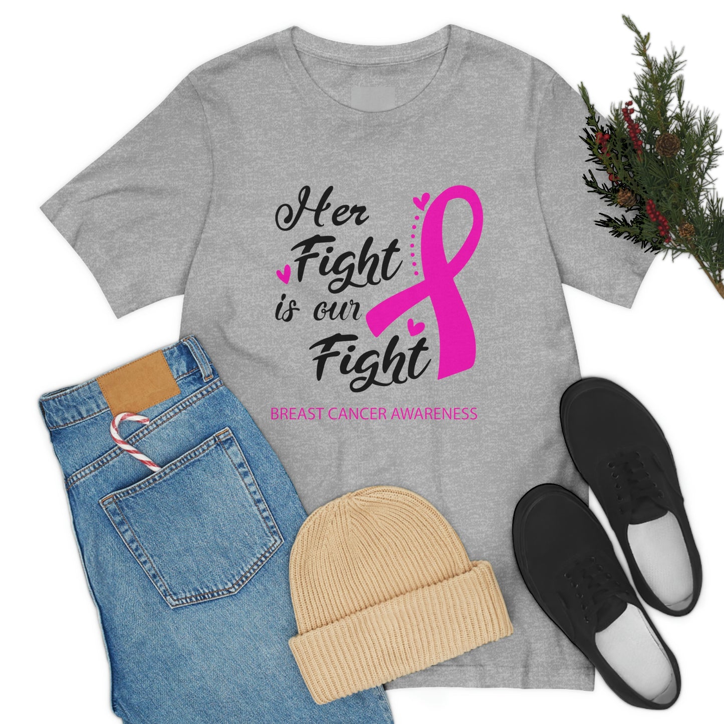 Her fight is our fight (white font) Tee