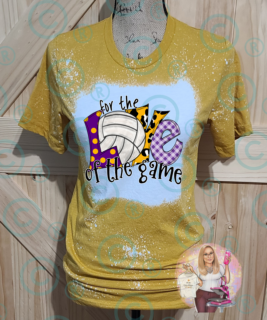 For The Love Of Volleyball Purple & Gold T-Shirt