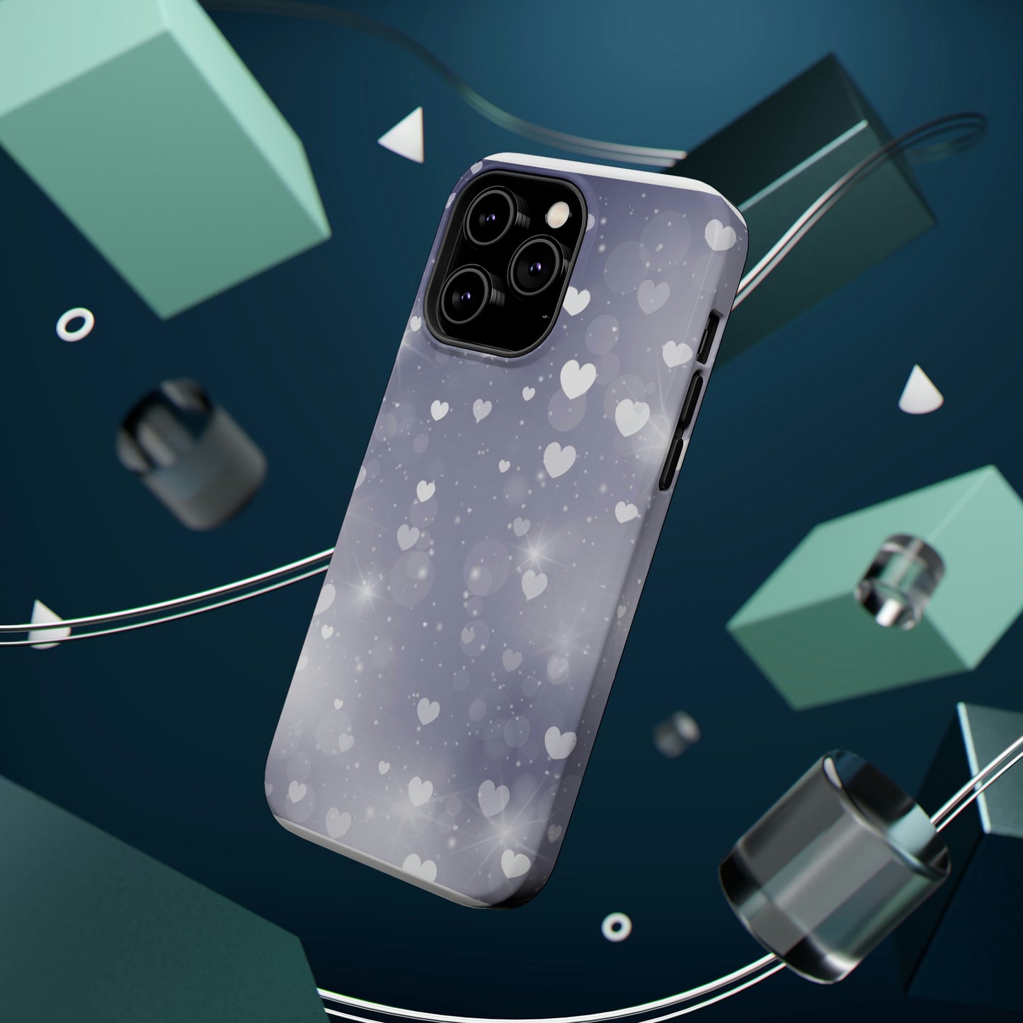 Grey Heart phone case
