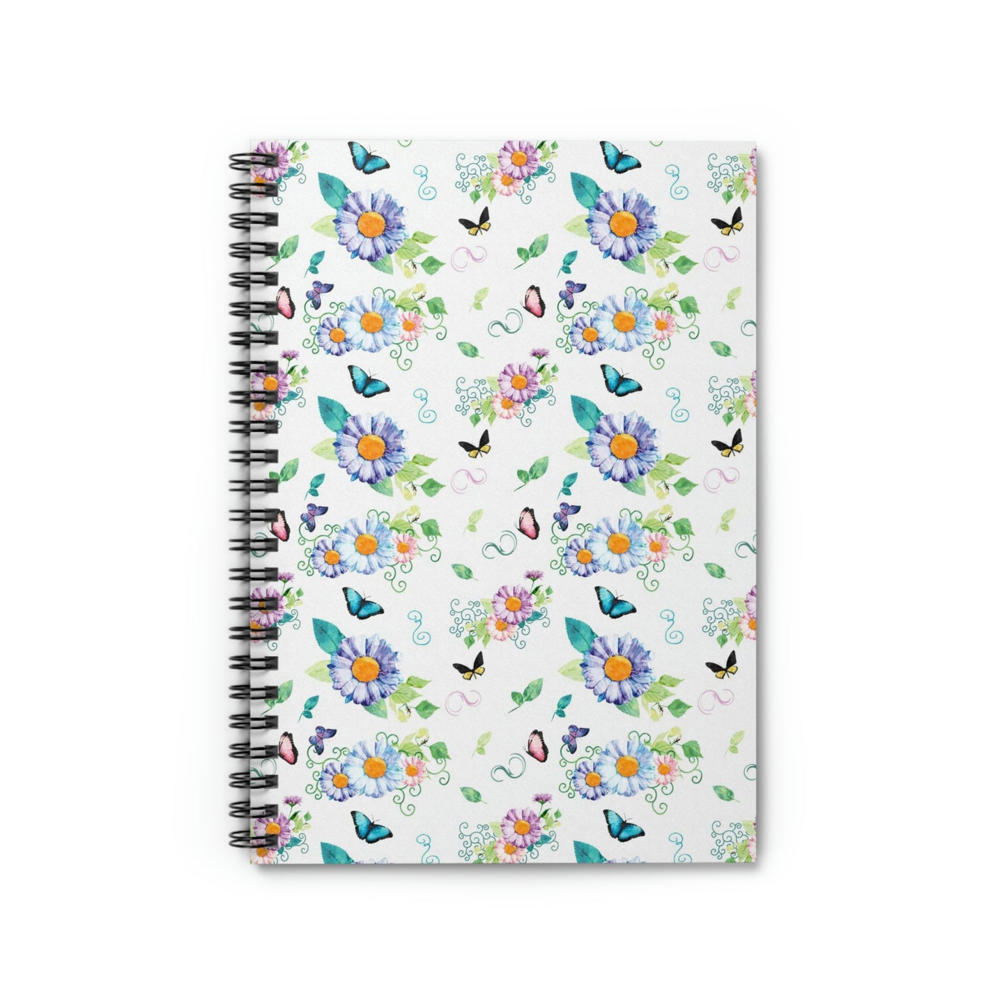 Butterfly and Flower Spiral Notebook