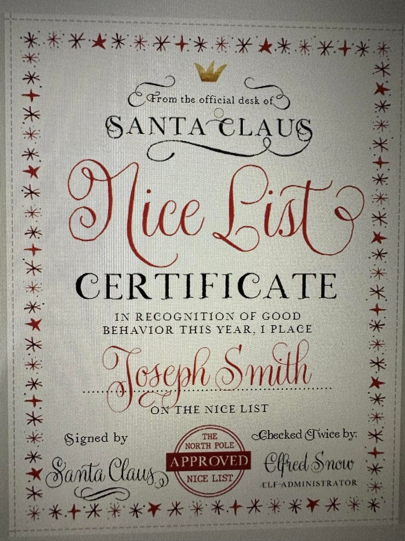 Personalized Package From Santa