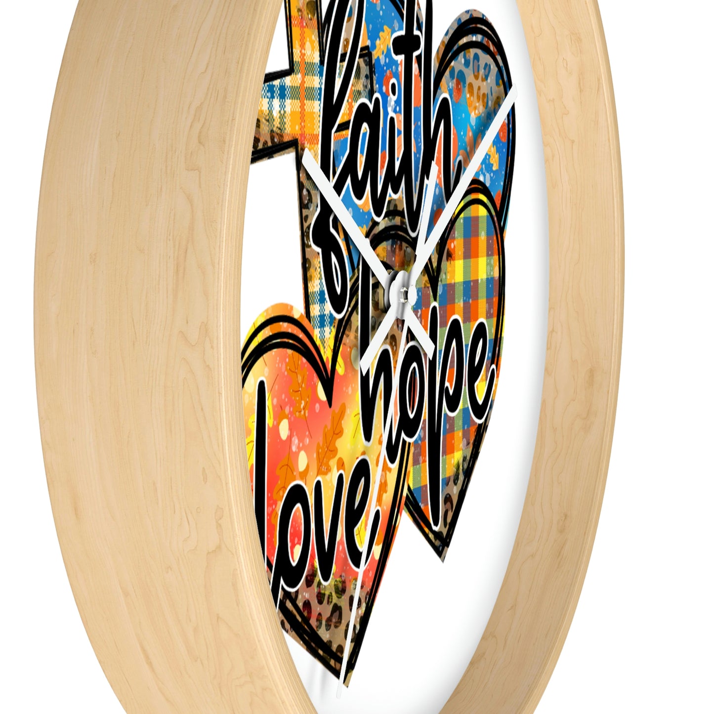 Faith Hope Love Wall clock