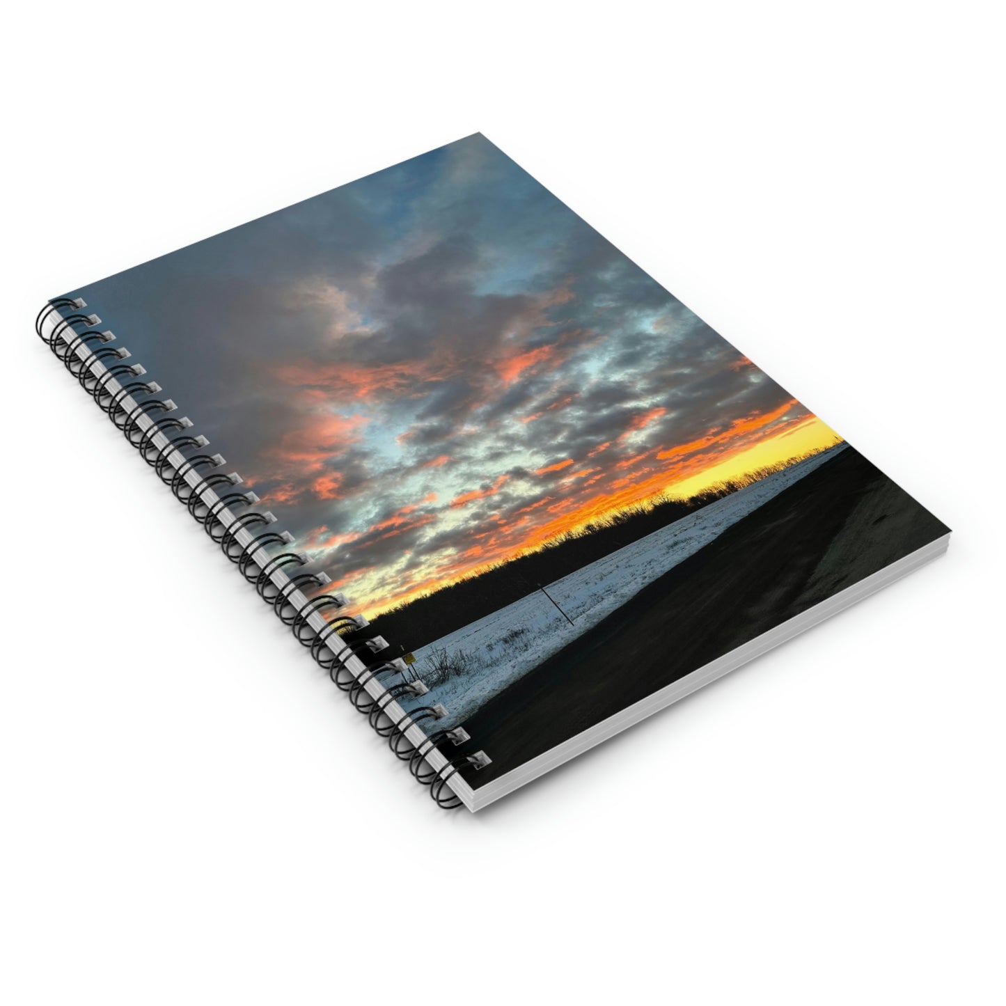 Winter Sunset Spiral Notebook - Ruled Line