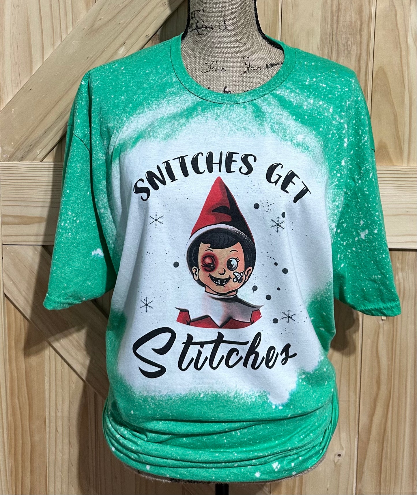 Snitches Get Stitches Elf T-Shirt