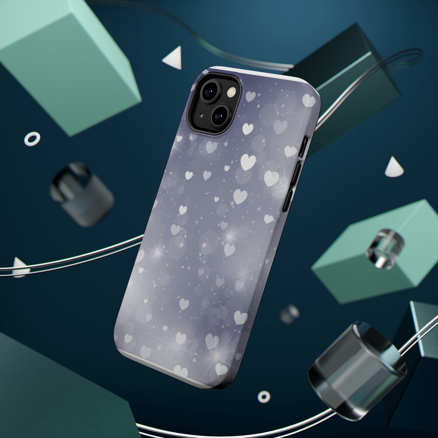 Grey Heart phone case