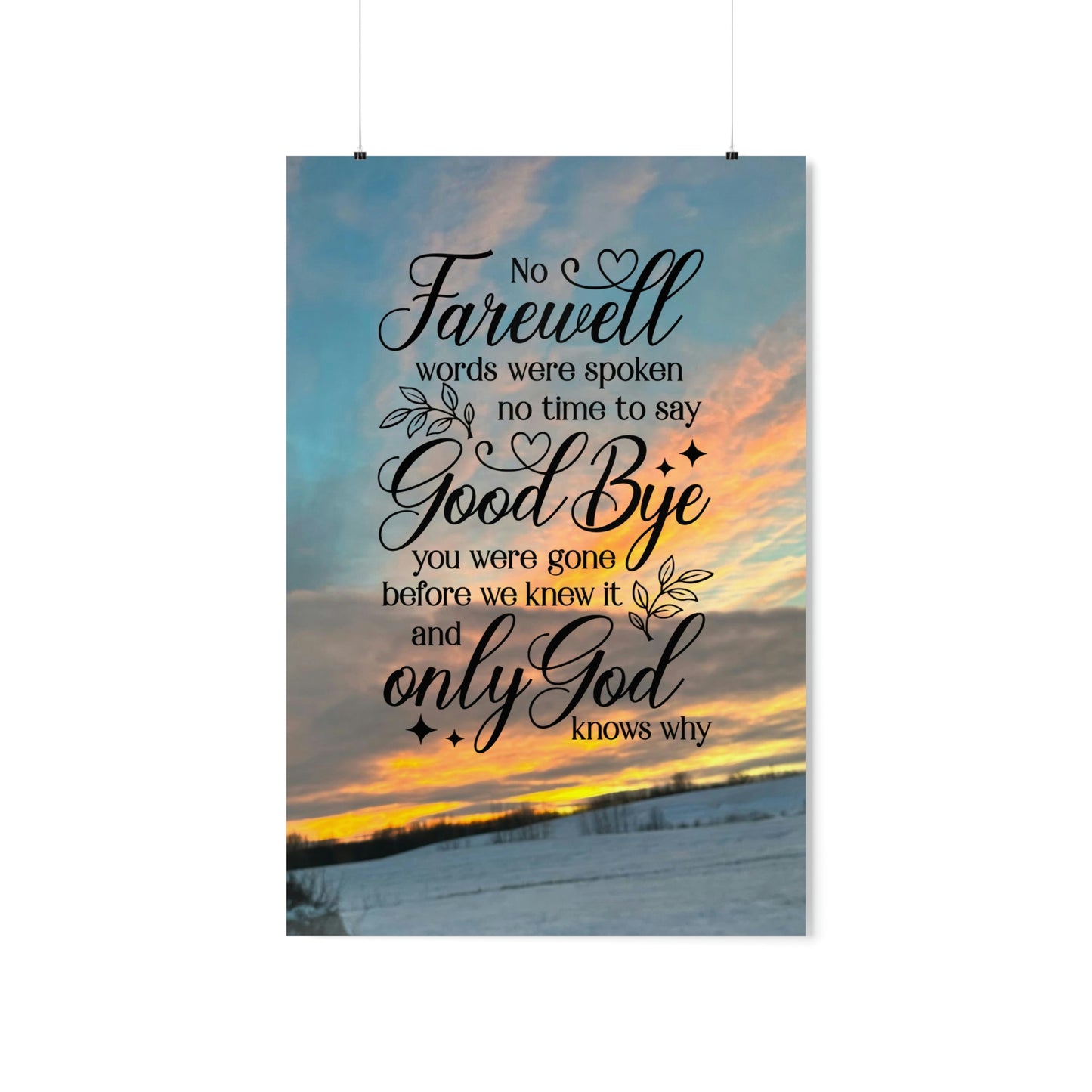 No Farewell words Posters