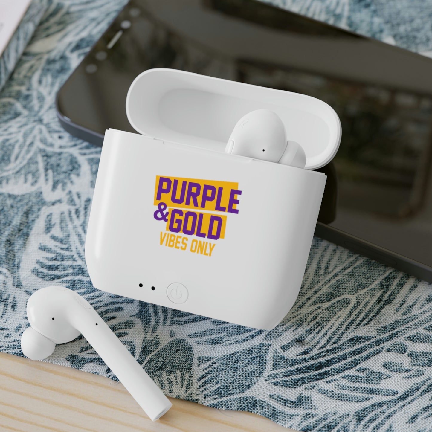 Purple And Gold Vibes Wireless Earbuds