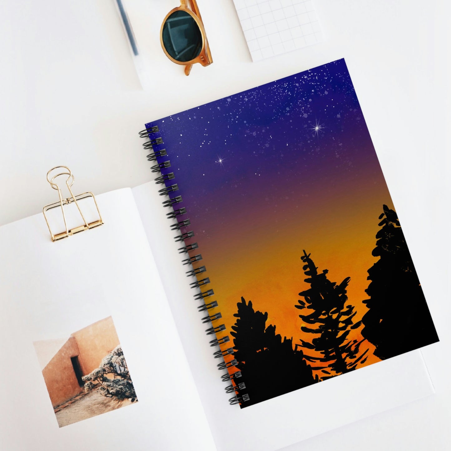 Watercolor Sunset Spiral Notebook