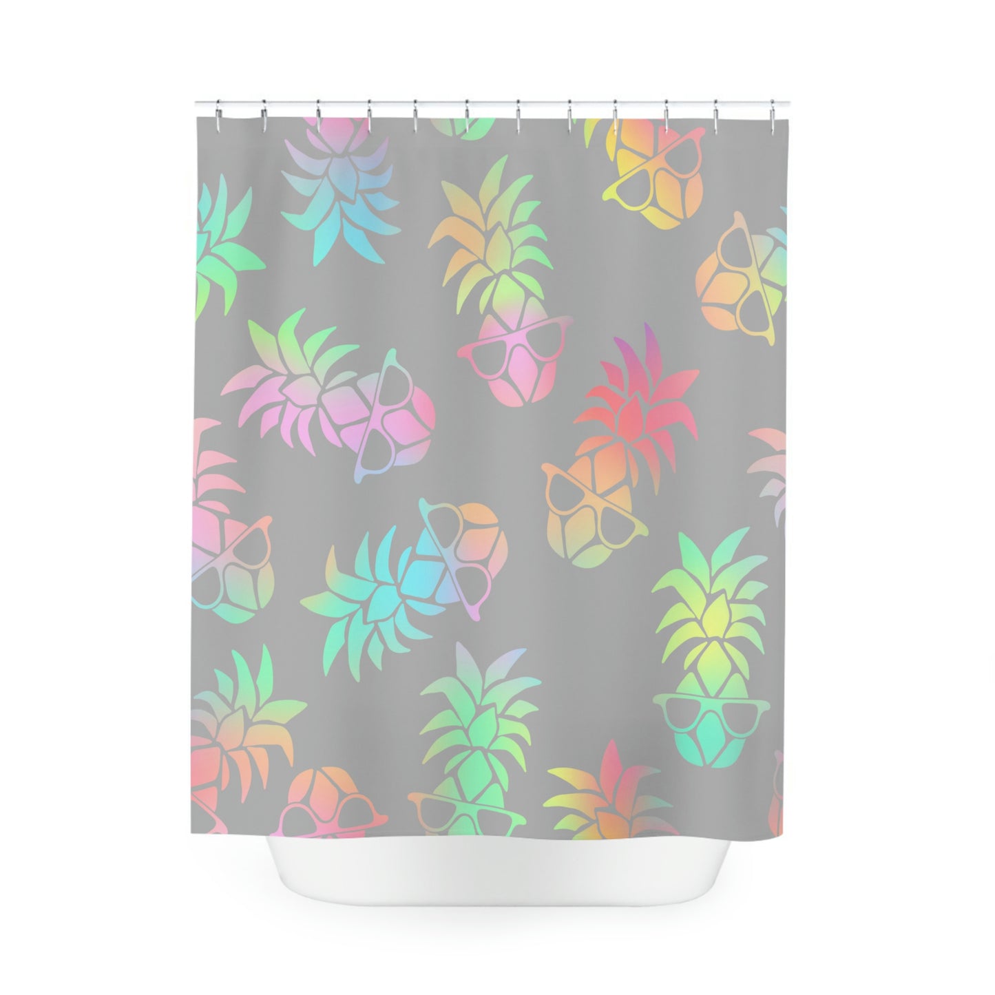 Rainbow Pineapple Shower Curtain