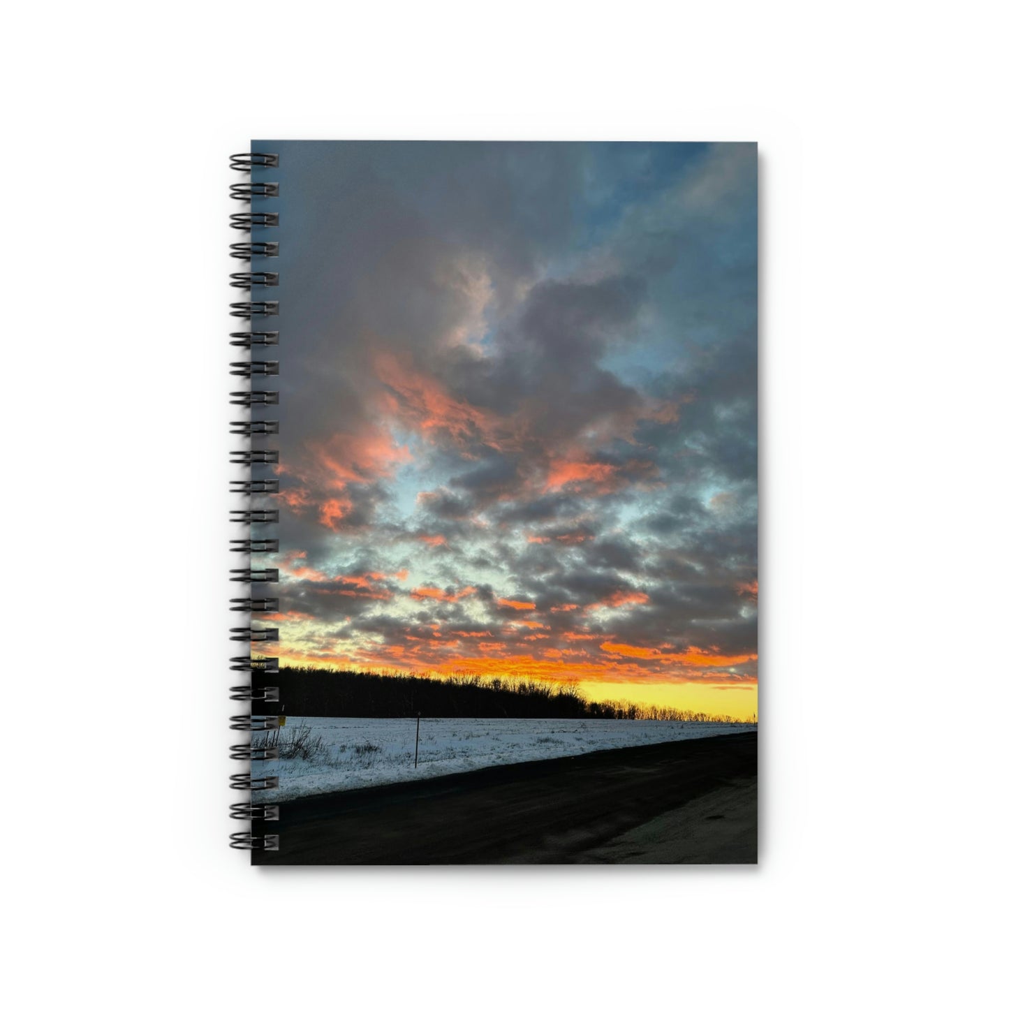 Winter Sunset Spiral Notebook - Ruled Line