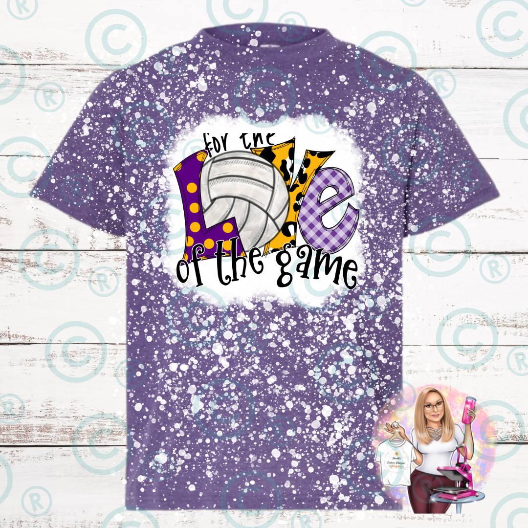 For The Love Of Volleyball Purple & Gold T-Shirt