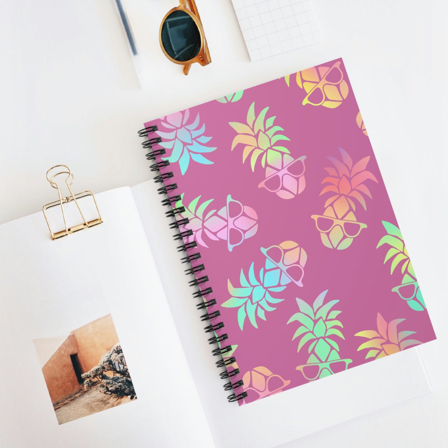 Pink Pineapple Spiral Notebook