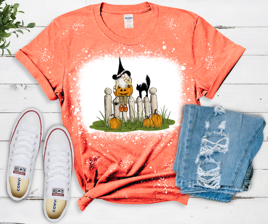 Halloween Gnome & Cat T-Shirt