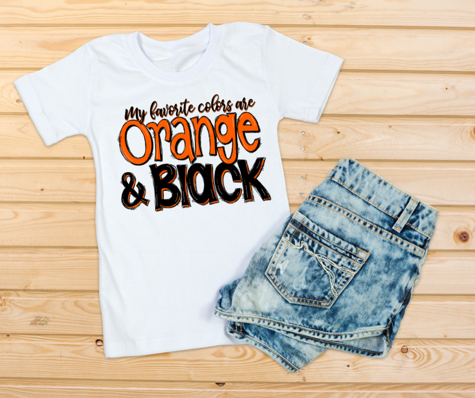 Orange & Black Favorite color T-Shirt