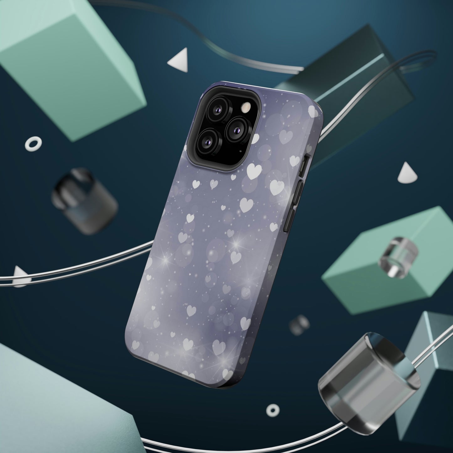 Grey Heart phone case