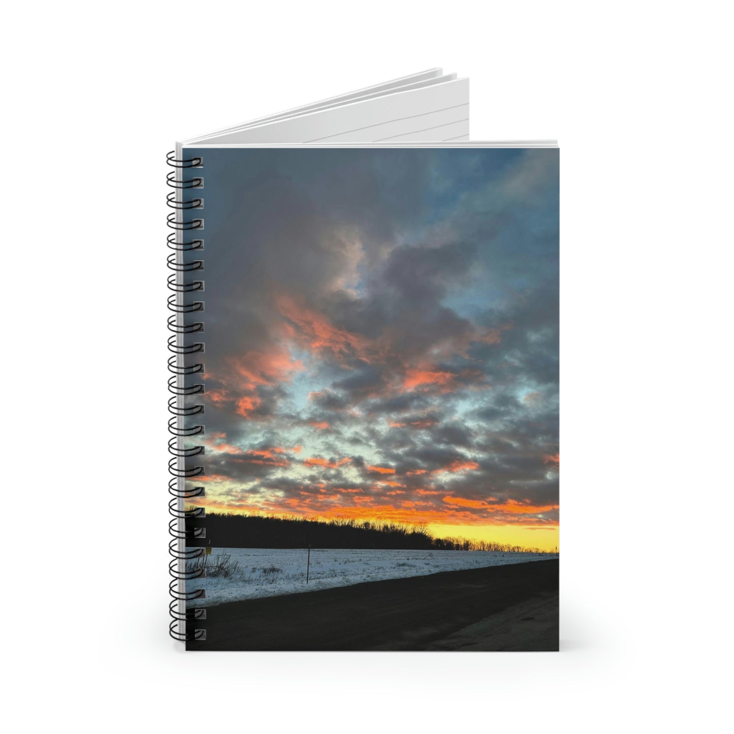 Winter Sunset Spiral Notebook - Ruled Line