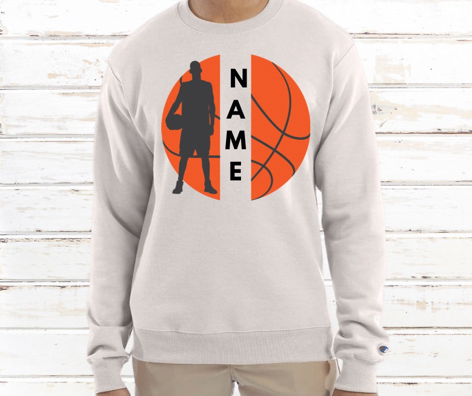 Custom Name Basketball Crewneck