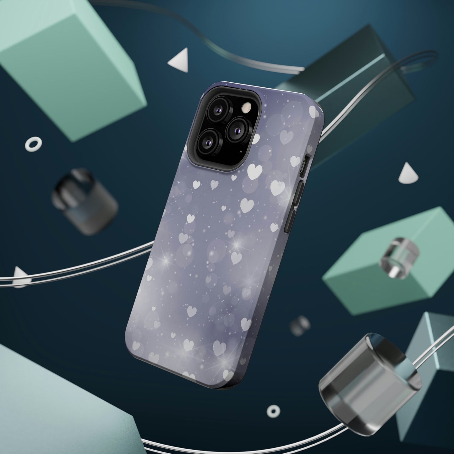 Grey Heart phone case