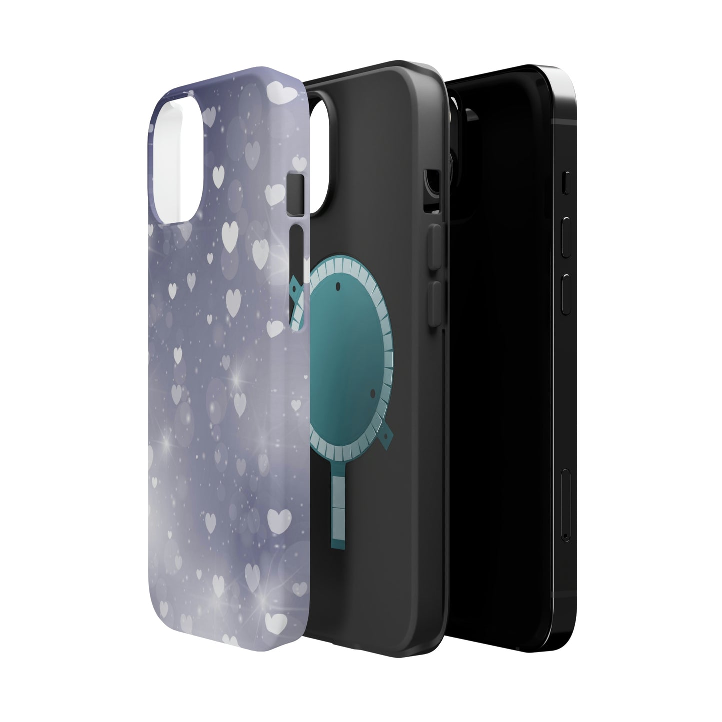 Grey Heart phone case
