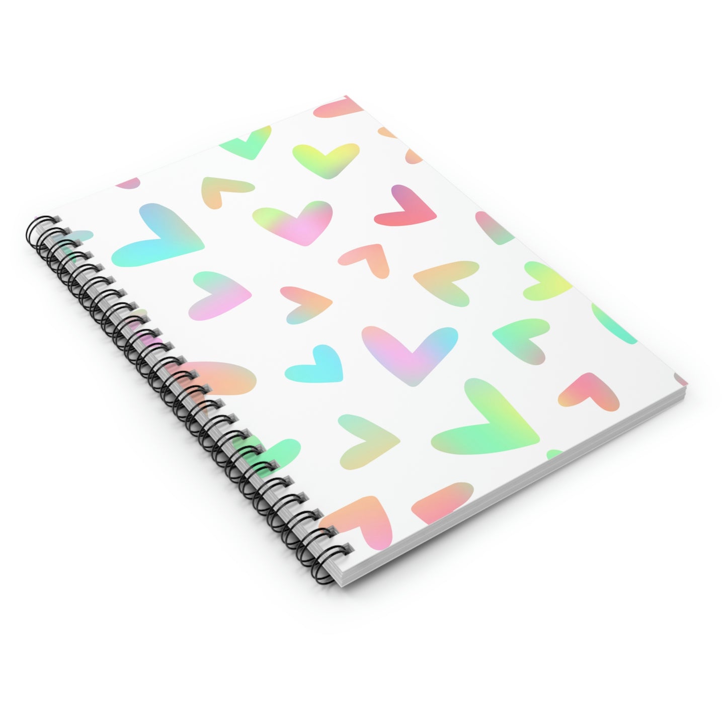 Rainbow Heart Spiral Notebook