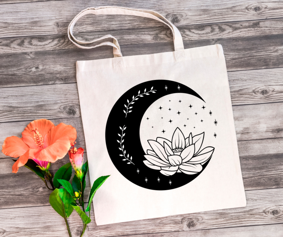 Lotus Moon Tote Bag