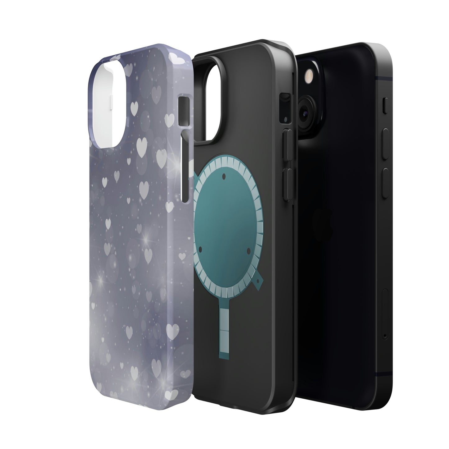 Grey Heart phone case