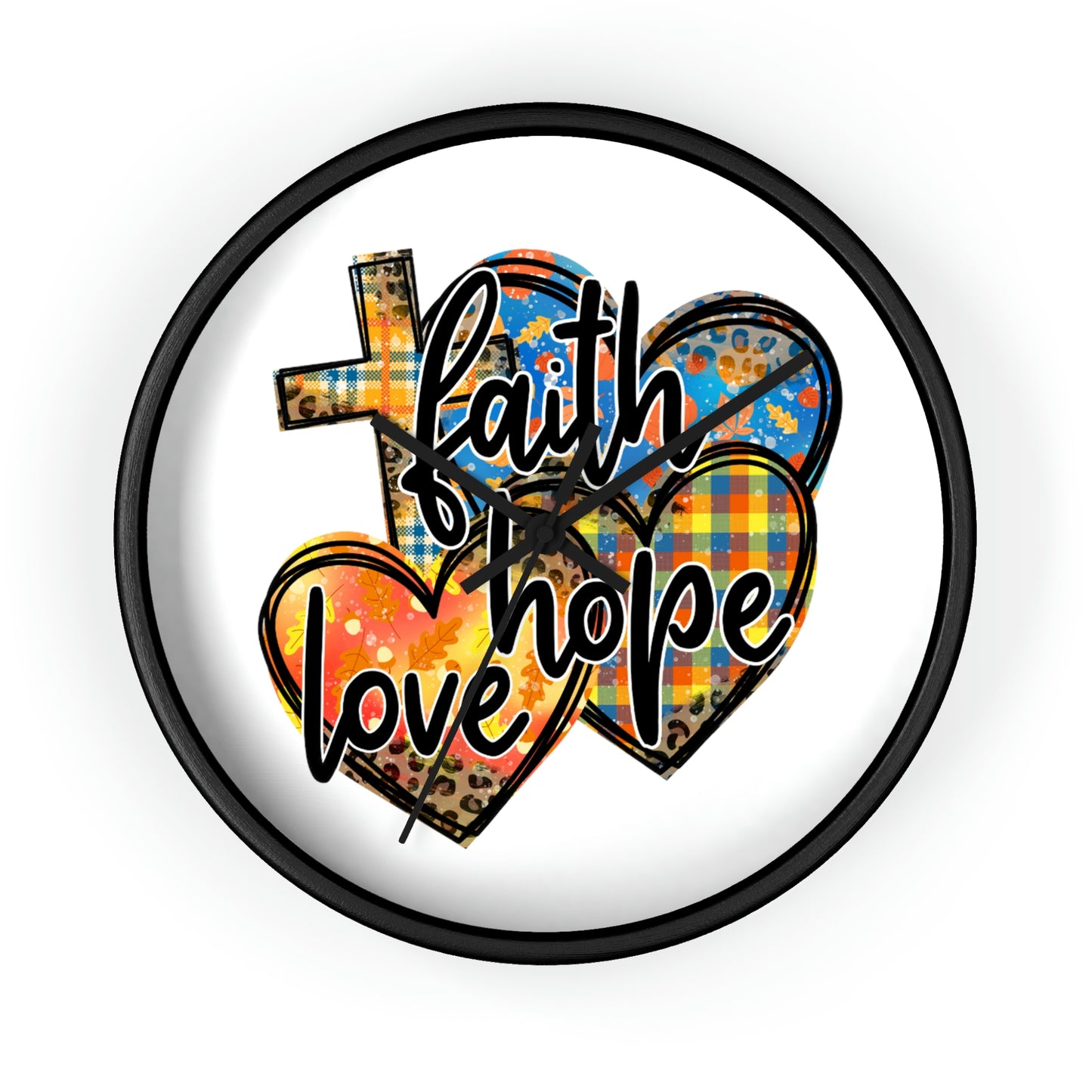 Faith Hope Love Wall clock